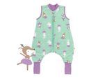 Babyschlafsack SCHLUMMERSACK "Schlafsack mit Füßen 1.0 Tog" Gr. 60, grün (ballerina), Schlafsäcke, Baby, L: 60cm, Obermaterial: 100% Baumwolle CO., L:60cm
