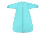 Babyschlafsack SCHLUMMERSACK "Schlafsack ohne Füßen 1.0 Tog" Gr. 90, blau (aqua), Schlafsäcke, Baby, L: 90cm, Obermaterial: 100% Baumwolle CO., L:90cm