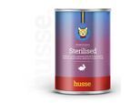 husse 24 Dosen je 415 g. Sterilised Stückchen. Ausgewogene Mahlzeit mit Taurinzusatz
