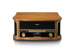 Lenco Retro-Schallplattenspieler aus Holz mit Bluetooth®, DAB+/FM-Radio, USB-Codierung, CD-Player, Kassettenspieler und eingebauten Lautsprechern