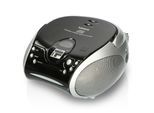 Lenco SCD-24 Black/Silver Tragbares FM-Radio mit CD-Player Kopfhöreranschluß Silber/Schwarz