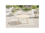 Ambia Garden Loungetisch, Creme, Metall, organisch, eckig, 74x60x35 cm, gastro- und objekttauglich, Loungemöbel, Loungetische