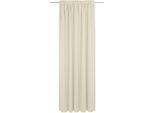 Vorhang ADAM "Uni Collection, Made in Germany", beige (naturweiß), B:142cm H:265cm, Baumwolle (Bio-Baumwolle), Gardinen, Blickdichter aus 100% Bio-Baumwolle, Vorhang nach Wunschmaß