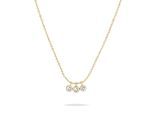Kette mit Anhänger TAMARIS "Schmuck Geschenk Silber 925 Halskette Tiny Glimmer", gold (gelbgoldfarben, kristallweiß), Halsketten, Damen, Silber 925 (Sterlingsilber), L: 45, mit Zirkonia (synth.)