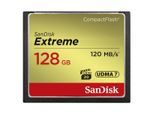 SANDISK Speicherkarte "CF Extreme", gold (goldfarben), 128 GB, Speicherkarten