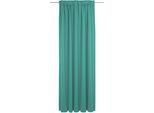 Vorhang ADAM "Uni Collection, Made in Germany" Gr. 4, blau (petrol), B:142cm H:245cm, Baumwolle (Bio-Baumwolle), Gardinen, Blickdichter aus 100% Bio-Baumwolle, Vorhang nach Wunschmaß