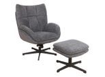 Möbelix , Dunkelgrau , Metall, Textil , 76x101x87 cm , Liegefunktion, Sitzfläche 360° drehbar ,