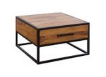 Mid.you , Sheeshamfarben , Holz , Sheesham , massiv , 1 Schublade(n) Schubladen , quadratisch , 65x38x65 cm , Stauraum ,