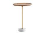 Livetastic , Eichefarben, Goldfarben , Holz , Mangoholz , massiv , rund , 40x55x40 cm , einfacher Aufbau ,