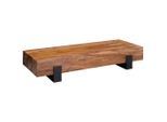 Mid.you , Sheeshamfarben , Metall , Sheesham , massiv , rechteckig , 44x22x115 cm , Wohnzimmer, Wohnzimmertische, Couchtische, Couchtische Holz