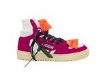 Gebroken witte Off Court 3.0 Fuchsia hoge leren sneakers