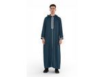 Heren Eid Aqua Groen Marokkaanse Thobe Robe Djellaba Ramadan Jubba-HM3