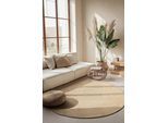Teppich HANSE HOME "Rangpur Juteteppich, auch in oval", beige (elfenbein), B:100cm H:10mm L:100cm, Jute, Teppiche, Teppich, handgewebt, 100% Jute, Natur, Wohnzimmer, Flur, Boho, Skandi