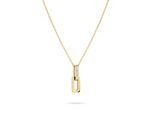 Kette mit Anhänger LIEBESKIND BERLIN "Schmuck Edelstahl Halskette The Festive Mini Link Sparkle", gold (gelbgoldfarben, kristallweiß), Halsketten, Damen, Edelstahl, L: 45 B: 2mm, mit Zirkonia (synth.), B:2mm