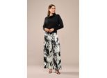 Hose mit Cassandra-Print Schwarz/Weiß