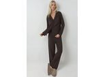 Overhemdkraag Pyjama Set met Lange Mouwen en Knopen