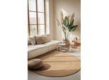 Teppich HANSE HOME "Rangpur Juteteppich, auch in oval", gold (goldfarben), B:140cm H:10mm L:140cm, Jute, Teppiche, Teppich, handgewebt, 100% Jute, Natur, Wohnzimmer, Flur, Boho, Skandi