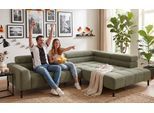 Ecksofa HOME AFFAIRE "Claya, 311 cm breit, L-Form, inkl. Kopfteilverstellung", taupe, B:311cm H:71cm T:219cm, 100% Polyester, Sofas, Ecksofa, wahlweise elektrischer Sitzvorzug