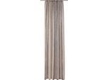 Gardine "Zayla", beige, B:135cm H:225cm, Polyester, LEGER HOME BY LENA GERCKE, Gardinen, Gardine, Leinenoptik, Längsstreifen, Stangendurchzug, leichtes Material
