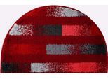 Badematte GRUND Gr. 8, rot (rot, grau), WC-Deckelbezug (47cm x 50cm), 1 Stk., Badematten, Badematte