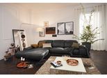 Wohnlandschaft MUSTERRING "MR 2490 Ecksofa mit erstklassigem Sitzkomfort, Long-Life-Leder", grau (anthrazit, b), B:342cm T:207cm, Sofas, Wohnlandschaft, Bronze-Fuß Sitzhöhe 46cm, wahlweise mit Funktionen, Maße 342 x 207 cm