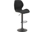 Barhocker HELA "Sonja", grau (vintage anthrazit, microfaser), B:42cm H:96cm T:51cm, Hocker, Barhocker, 2 Stück