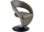 Esszimmerstuhl K+W KOMFORT & WOHNEN "Wave, Drehstuhl, Polsterstuhl", grün (kaktus 21, delfin 85, schwarz), B:62cm H:86cm T:61cm, Stühle, Esszimmerstuhl, Design-Drehstuhl, Drehteller in Metall schwarz, Farbkombination