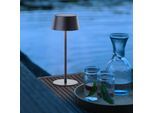 LED Außen-Tischleuchte OTTO HOME "Oddny Tischleuchte mit Solar u. Akku", schwarz (schwarz matt), H:30cm, Leuchten, LED Solar, Tischlampe, 3000 K, dimmbar, USB ladbar, Indoor & Outdoor
