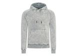 Kapuzensweatshirt RUSTY NEAL, Herren, Gr. M, grau, 100% Baumwolle, unifarben, normal, ohne Ausschnitt, Sweatshirts, in verwaschenem Design