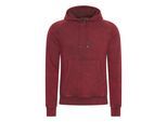 Kapuzensweatshirt RUSTY NEAL, Herren, Gr. M, rot, 100% Baumwolle, unifarben, normal, ohne Ausschnitt, Sweatshirts, in verwaschenem Design