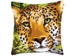 Kreuzstichkissen "Leopard"