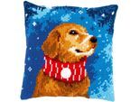 Kreuzstichkissen "Hund Winter"