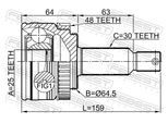 FEBEST Gelenksatz, Antriebswelle 1210ix35mta48 Vorderachse für HYUNDAI