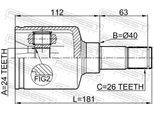 FEBEST Gelenksatz, Antriebswelle 2111tc7lh Vorderachse links für Ford