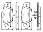 BOSCH Bremsbelagsatz, Scheibenbremse 0986494246 für Citroën Ford Volvo JAGUAR LAND ROVER