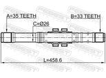 FEBEST Antriebswelle 0212j10lh Vorderachse links für NISSAN