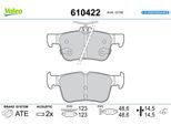 VALEO Bremsbelagsatz, Scheibenbremse 610422 Hinterachse für Ford (CHANGAN)