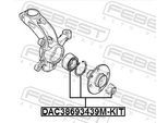 FEBEST Radlagersatz dac38693439mkit Vorderachse für TOYOTA Citroën/Peugeot