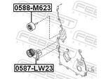 FEBEST Riemenspanner, Keilrippenriemen 0587lw23 für Ford Volvo MAZDA