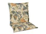 Sesselauflage, Blau, Grün, Orange, Sand, Beige, Hellbraun, Currygelb, Textil, Floral, Füllung: Schaumstoff, Vlies, 50x9x100 cm, Handmade in Germany, hochwertige Qualität, Outdoor-Kissen, Gartenstuhlauflagen, Niedriglehner-Auflagen