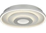 GLOBO LIGHTING Deckenleuchte "MILES", silber (silberfarben), 1, Ø 40cm H: 7,3cm, 1 Stk., Leuchten, LED-Deckenleuchte mit 3D-Effekt, dimmbar, modern & hell, Deckenleuchte