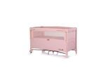 Chipolino Reisebett Relax Leinen 2 Ebenen Tasche, Reißverschluss, Räder, faltbar rosa pink