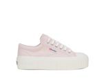 Superga Dames/Dames 2631 Stripe Platform Trainers (Roze/Avorio)