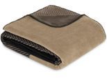 Wohndecke BUGATTI "Wohndecke bugatti", beige (braun, schwarz), B:150cm L:200cm, Baumwolle, Polyacryl, Polyester, Wohndecken, Wohndecke, mit modernem Patchwork-Design