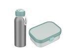 Lunchbox MEPAL "Lunchset mit Thermoflasche Campus 2er Set", grün (cool mint), B:2cm H:2cm L:2cm, Kunststoff, Lebensmittelaufbewahrungsbehälter, Lunchbox, Spülmaschinengeeignet