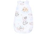 Babyschlafsack TUPTAM "Kugelschlafsack Baby Ganzjahres Schlafsack Wattiert" Gr. 56, tiere auf wolken, Schlafsäcke, Baby, L: 62cm, Obermaterial: 100% Baumwolle CO., L:62cm