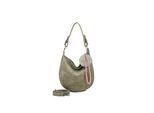Schultertasche FRITZI AUS PREUSSEN "Fritzi Hobo", Damen, Gr. B/H/T: 10cm x 31cm x 33cm, grün, Lederimitat, unifarben, Taschen Schultertasche, mit abnehmbaren Schultergurt