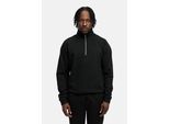 Sweatshirt DAILY COTTON "Daily Cotton Sweatshirt OVERSIZE HALF-ZIP", Jungen, Gr. M, schwarz, Obermaterial: 100% Baumwolle CO., Sweatshirts Sweatshirt