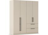 Kleiderschrank OTTO HOME "Mehrzweckschrank Aktenschrank Möbel Mietswohnung Schlafzimmer AVOLA", beige (beige (champagner)), B:181cm H:229cm T:54cm, Holzwerkstoff, Schränke, Kleiderschrank, mit hochwertigen Stangengriffen aus Metall in Schwarz MADE IN GERMANY