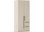 Kleiderschrank OTTO HOME "Mehrzweckschrank Aktenschrank Möbel Mietswohnung Schlafzimmer AVOLA", beige (beige (champagner)), B:91cm H:229cm T:54cm, Holzwerkstoff, Schränke, Kleiderschrank, mit hochwertigen Stangengriffen aus Metall in Schwarz MADE IN GERMANY